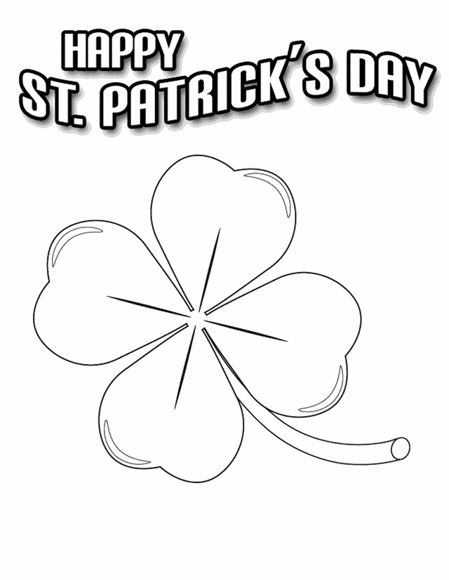 Coloring Pages Of Four Leaf Clover 16