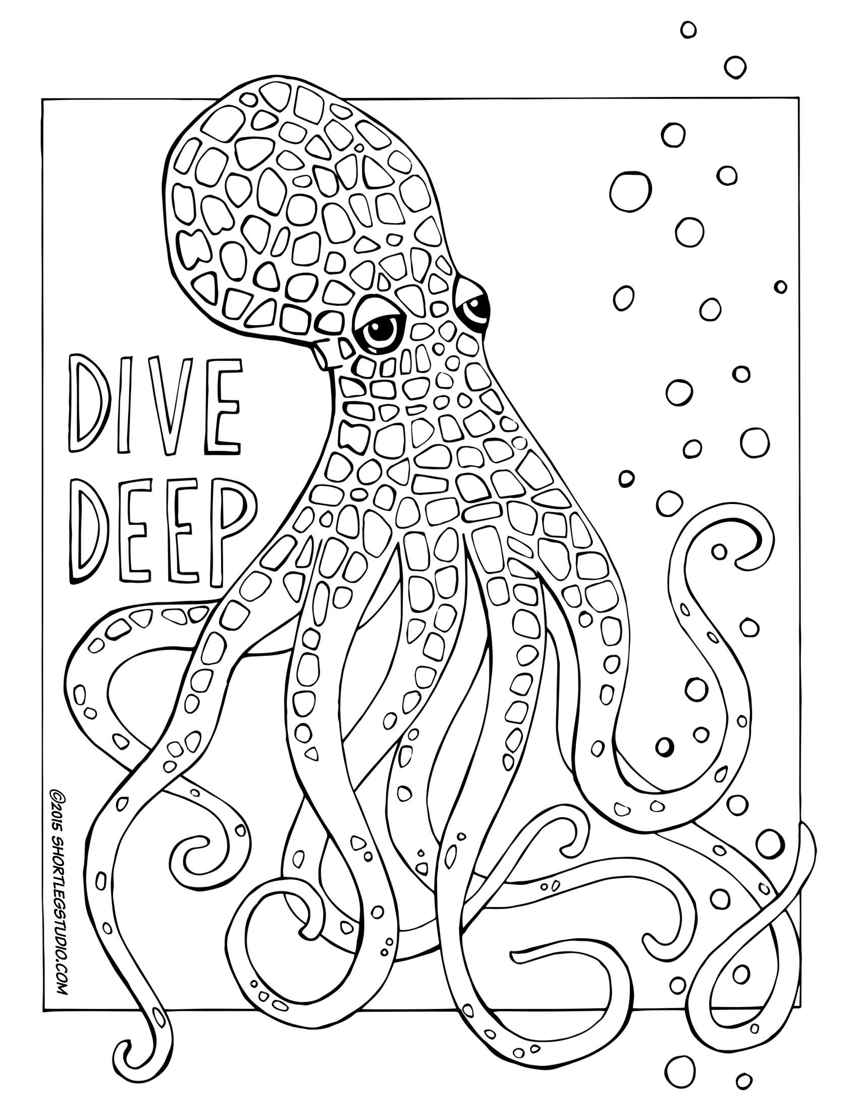 45 Coloring Page Octopus 53