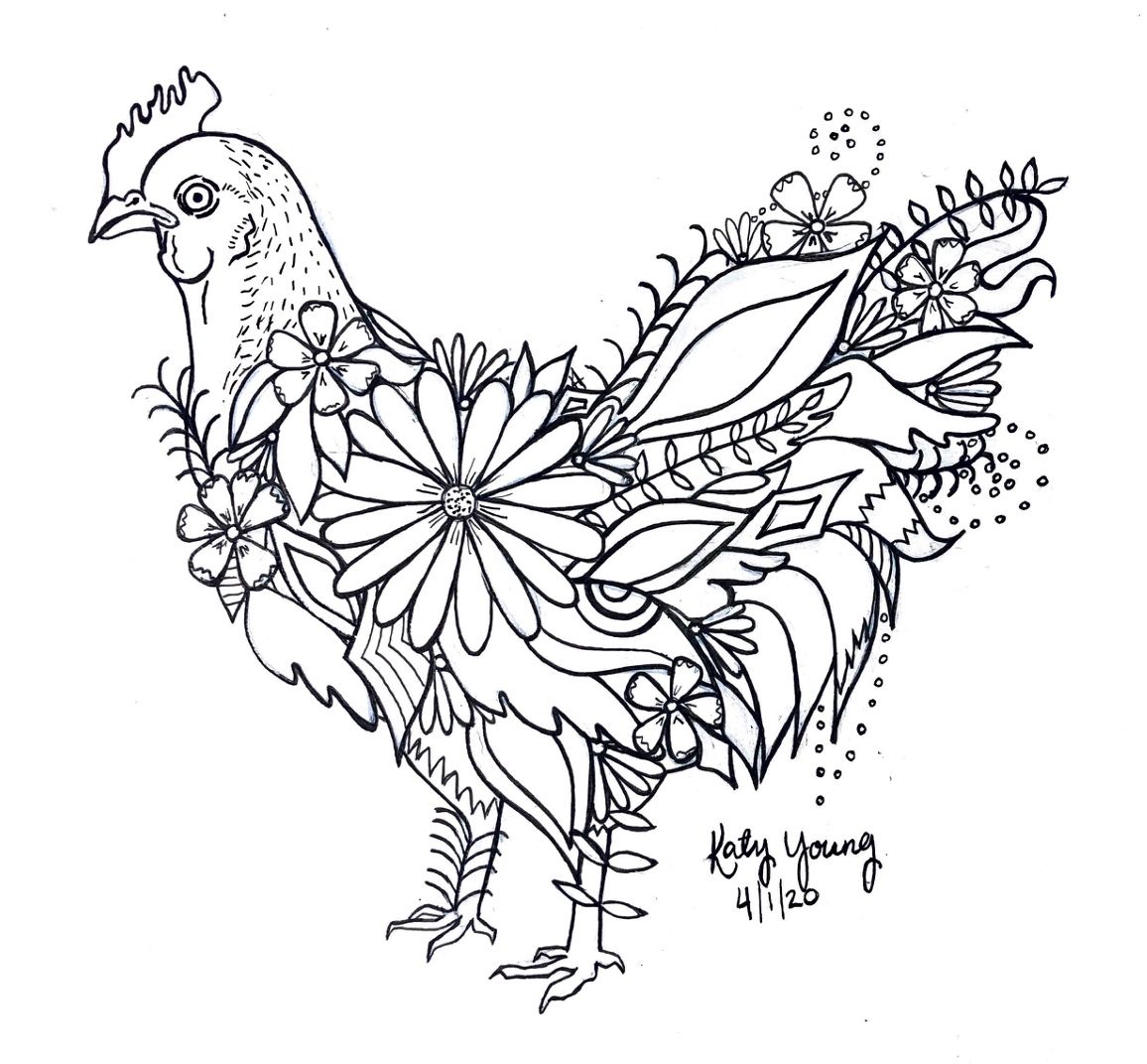 50 Coloring Pages Chicken 11