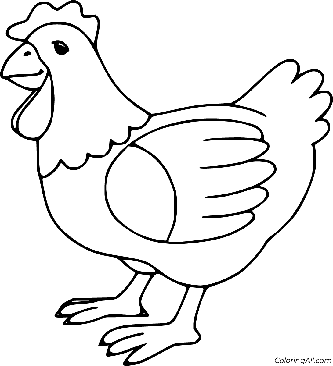 50 Coloring Pages Chicken 19