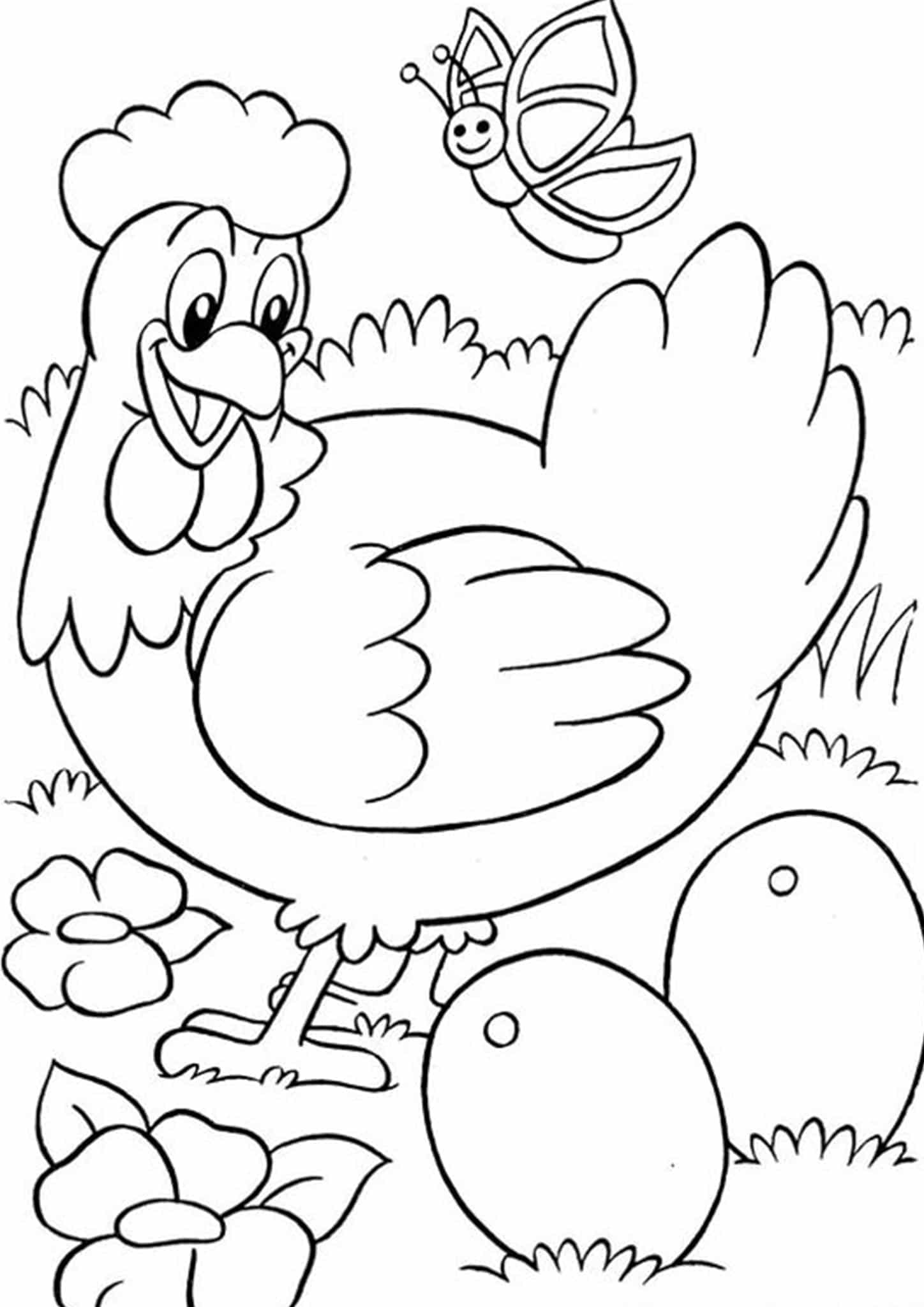 50 Coloring Pages Chicken 21