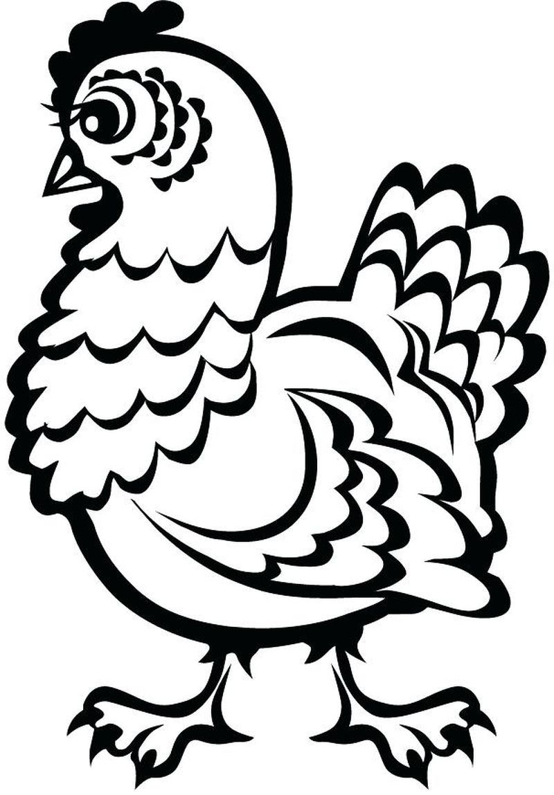 50 Coloring Pages Chicken 29