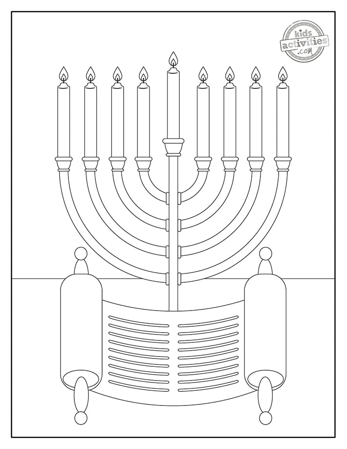 55 Hanukkah Coloring Pages Printable 51