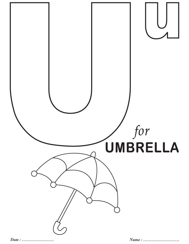 55 Letter U Coloring Page 59