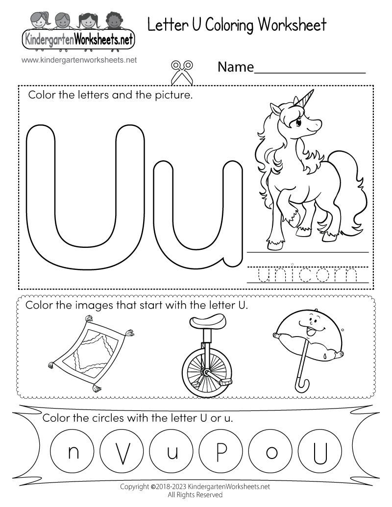 55 Letter U Coloring Page 63