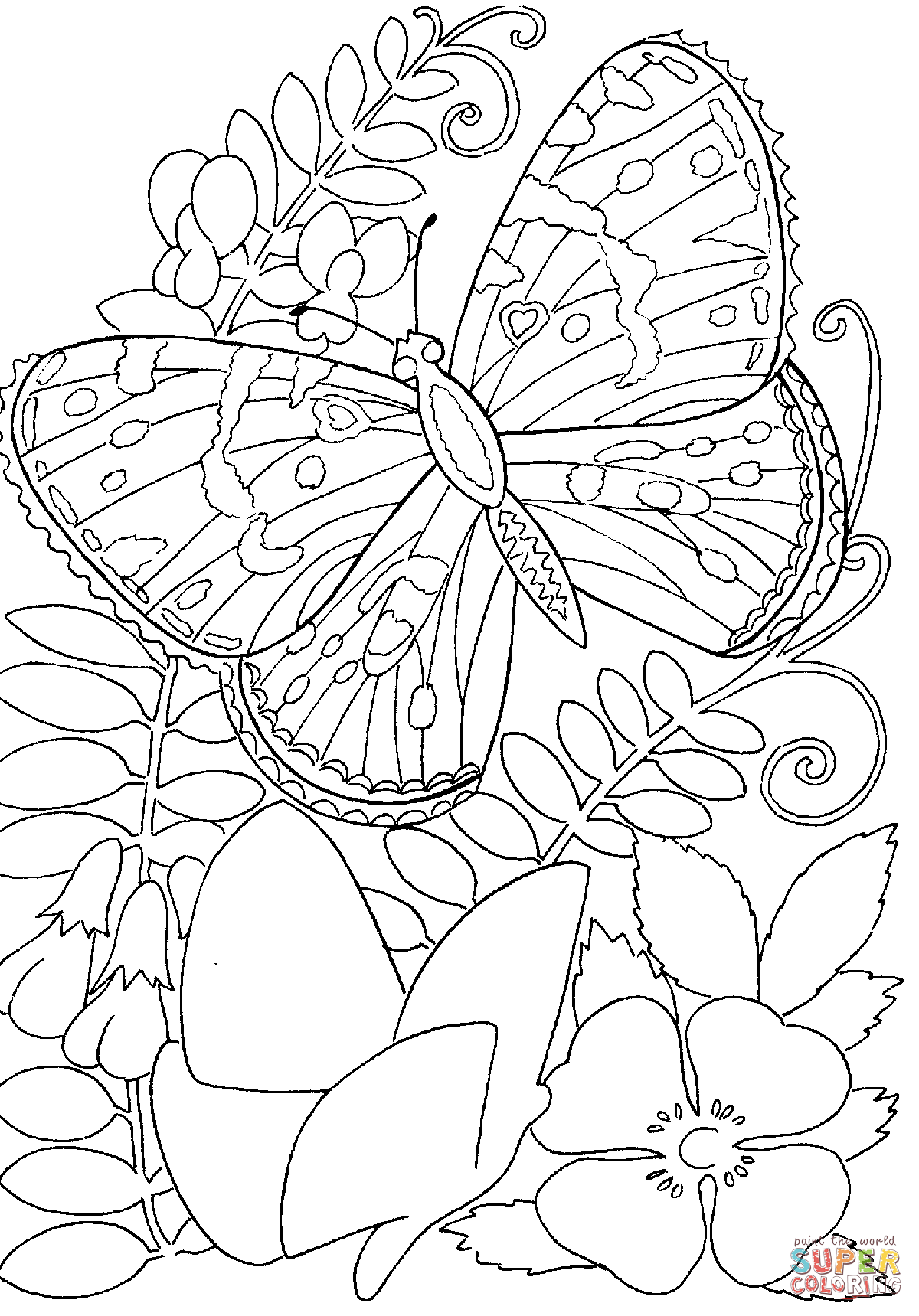 60 Printable Butterfly Coloring Picture 42