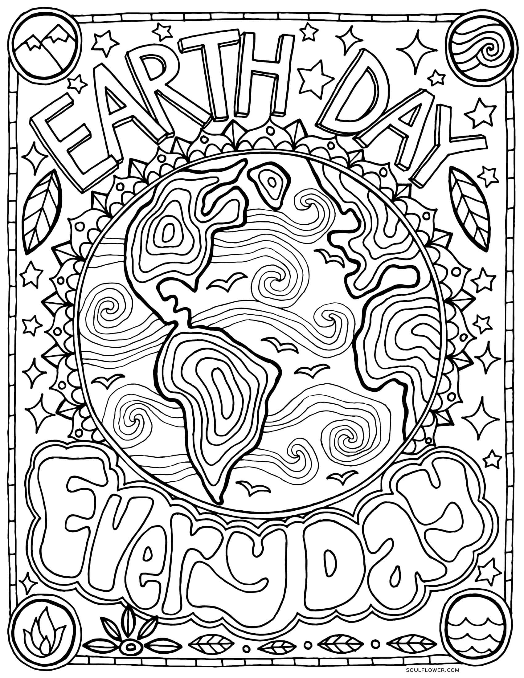 60 Printable Coloring Pages Earth Day 36