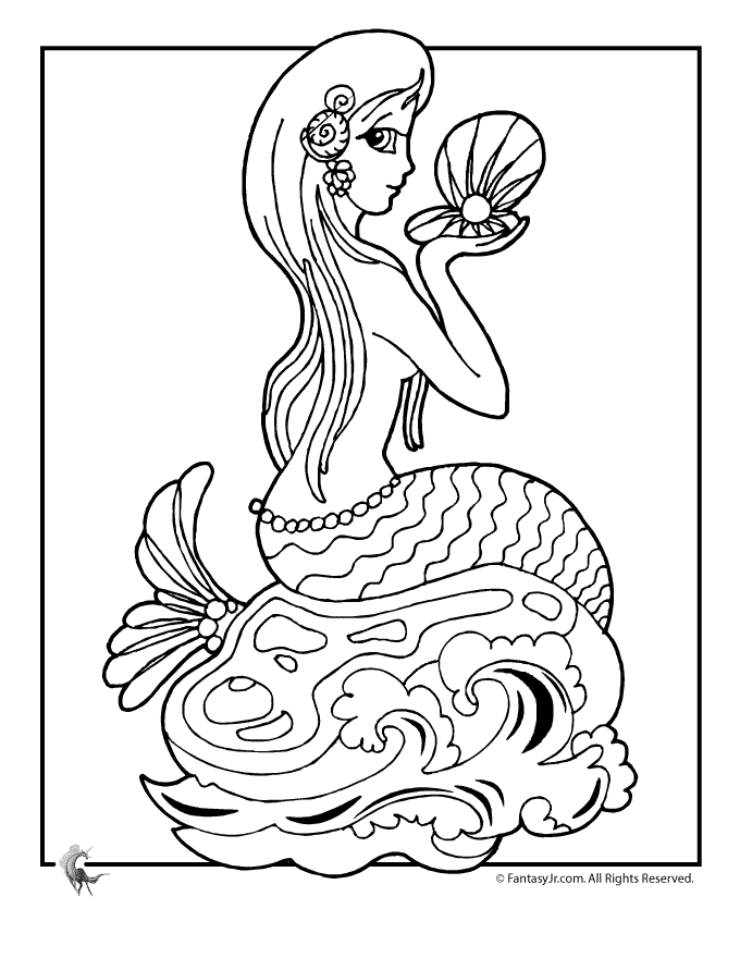 60 Printable Mermaid For Coloring 14