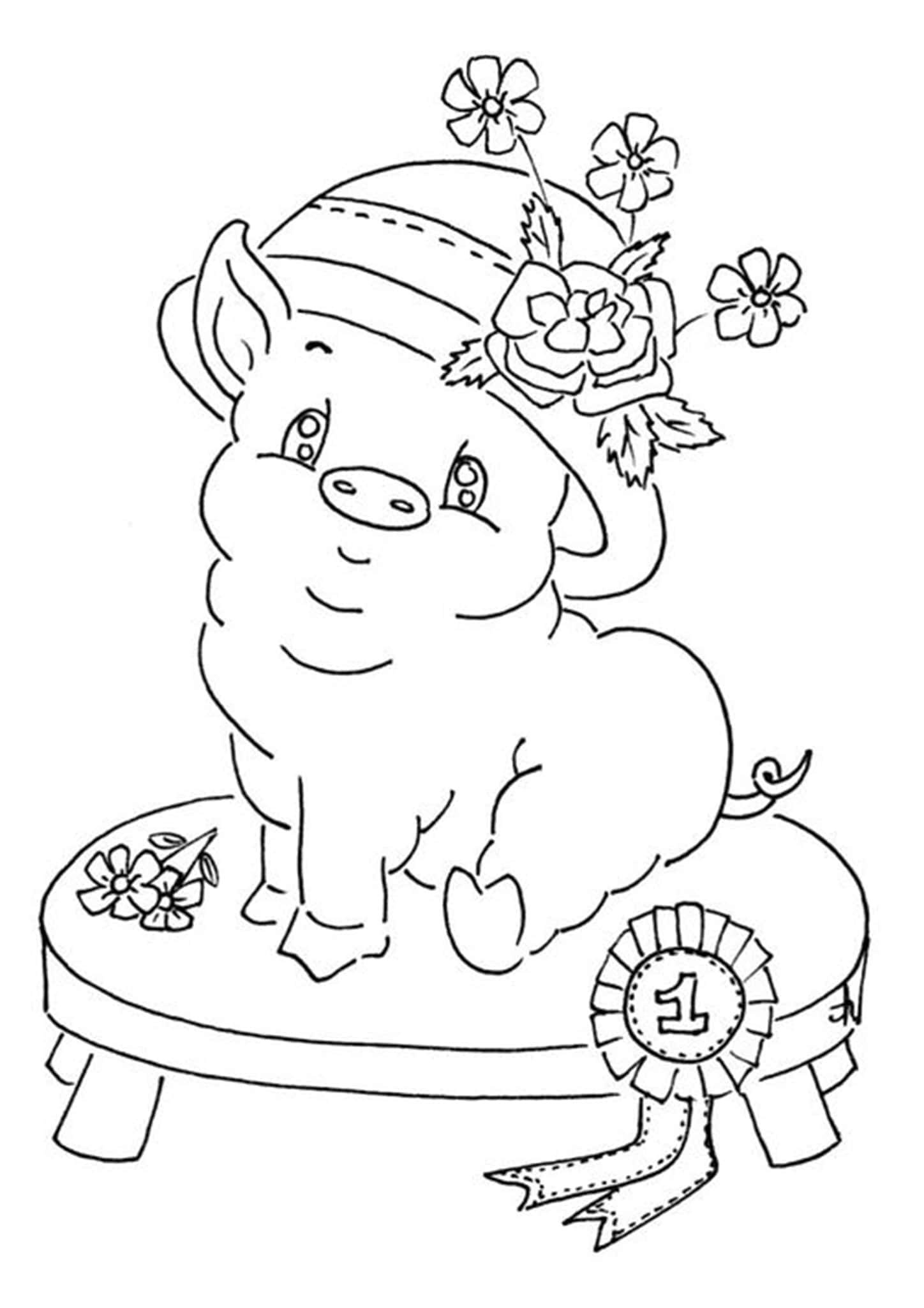 60 Printable Pigs Coloring Sheet 33