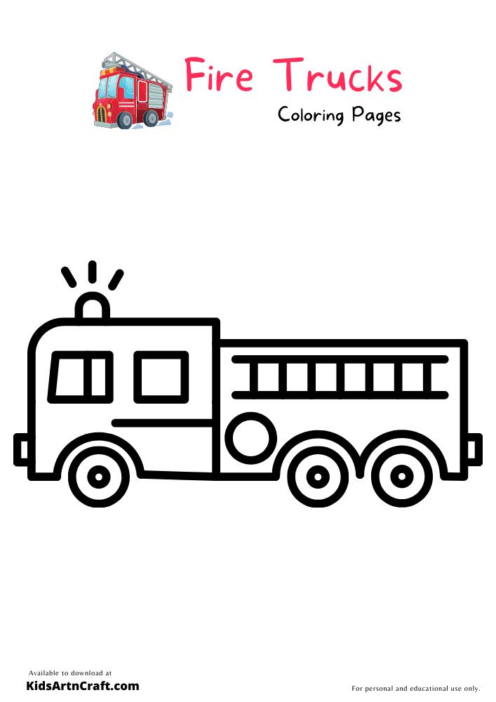 Get 85 Free Fire Truck Coloring Pages Ideas 23