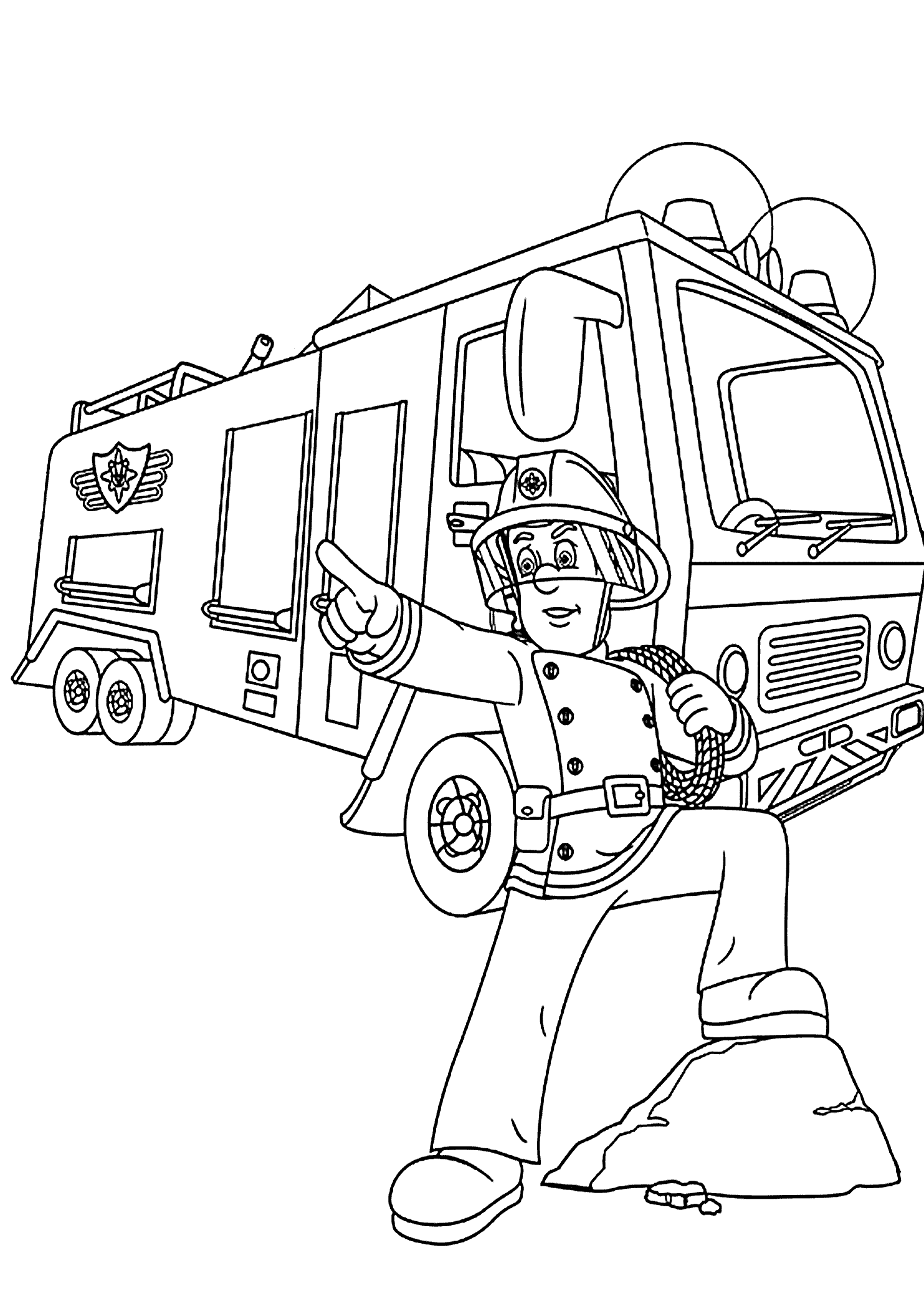 Get 85 Free Fire Truck Coloring Pages Ideas 25