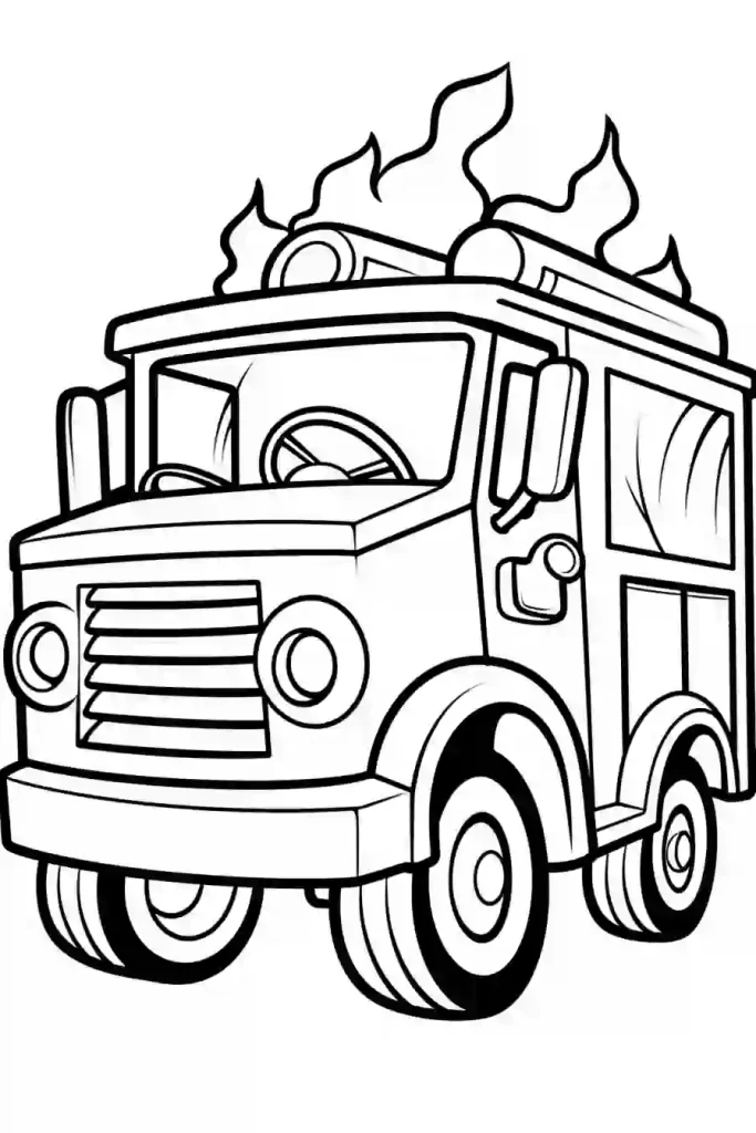 Get 85 Free Fire Truck Coloring Pages Ideas 28