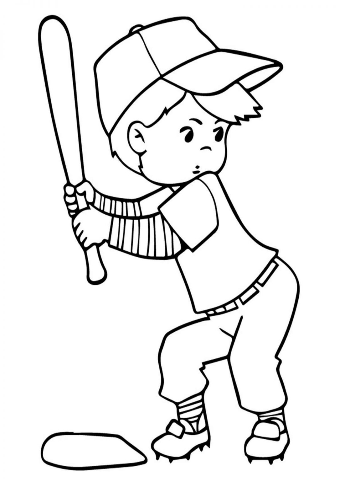 35 Printable Coloring Page Baseball 8